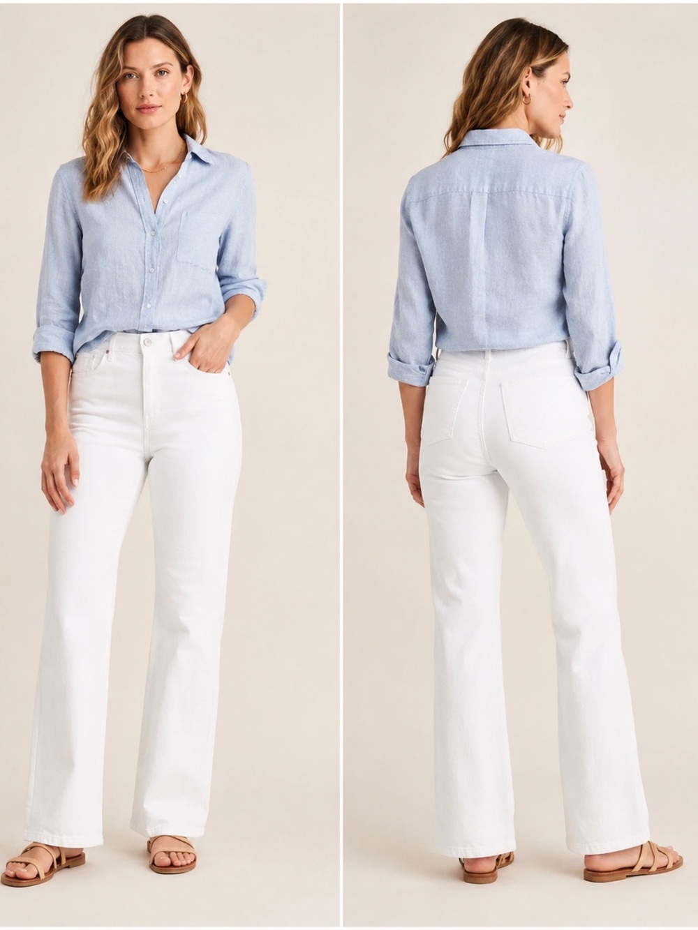 J. McLaughlin Women White Denim Jeans